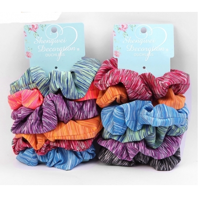 wholesale custom fashion colors Soft yoga cloth art elastic hair scrunchie